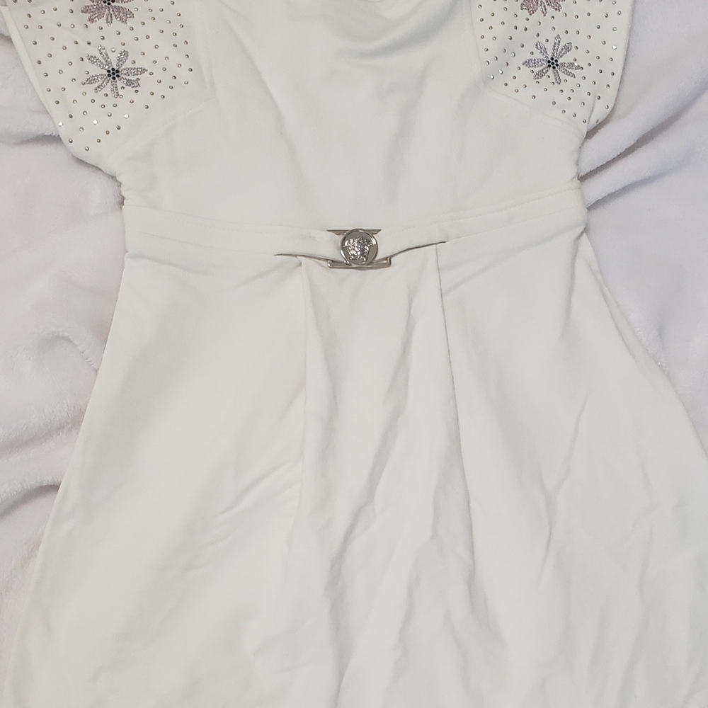 Versace White Kids Dress with Floral Details